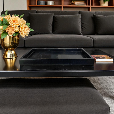 Ebon Luxe Black Marble Tray