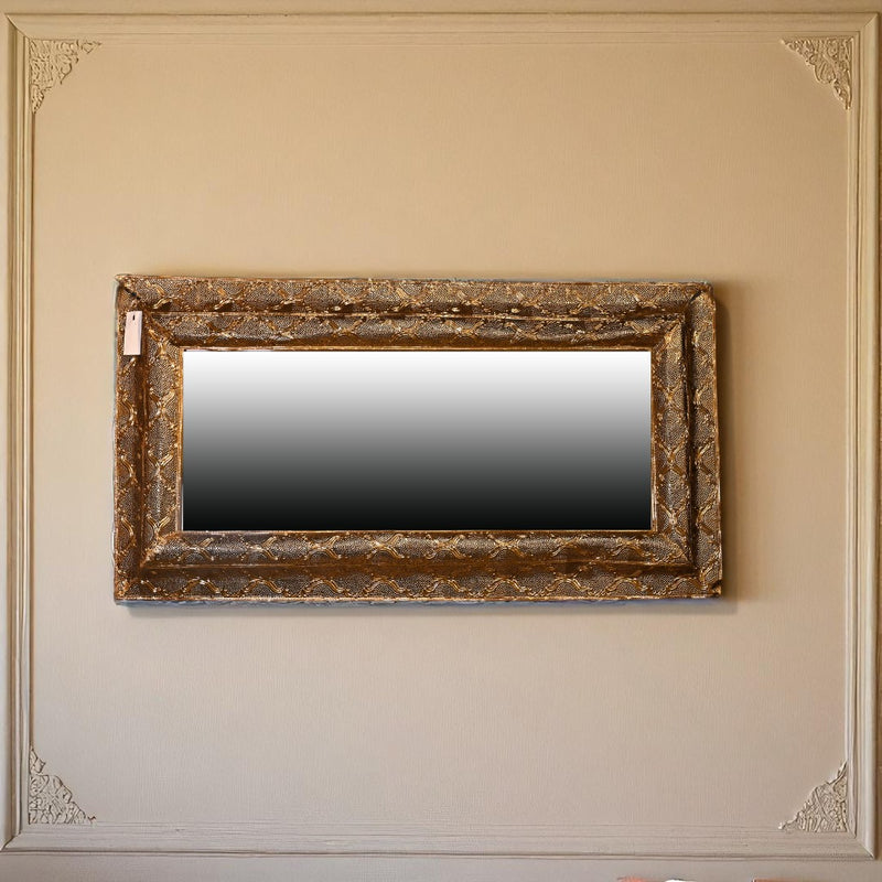 Netted Metallic Bloom trace Mirror