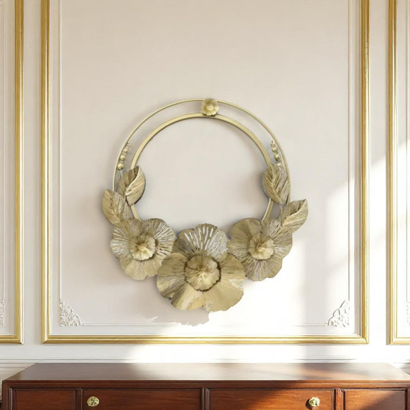 Floral Radiance Metal Wall Motive