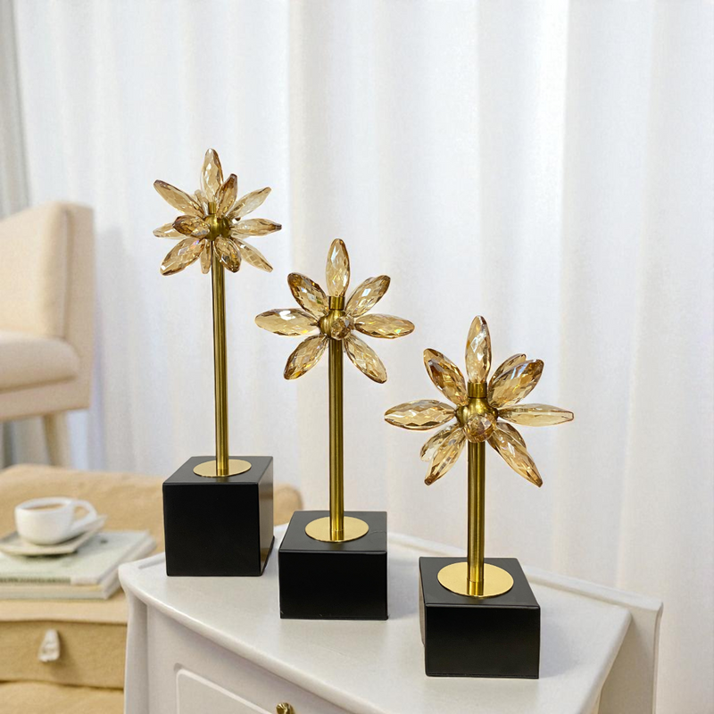 Crystal Flower Table Decor