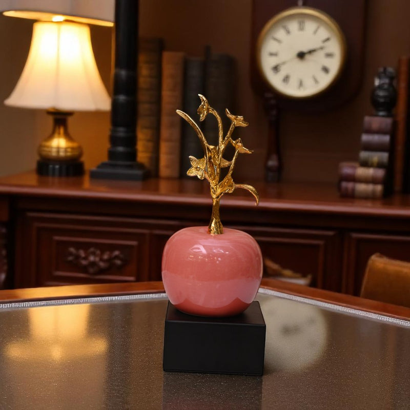 Blush Bloom Pink Apple Ceramic Ornament