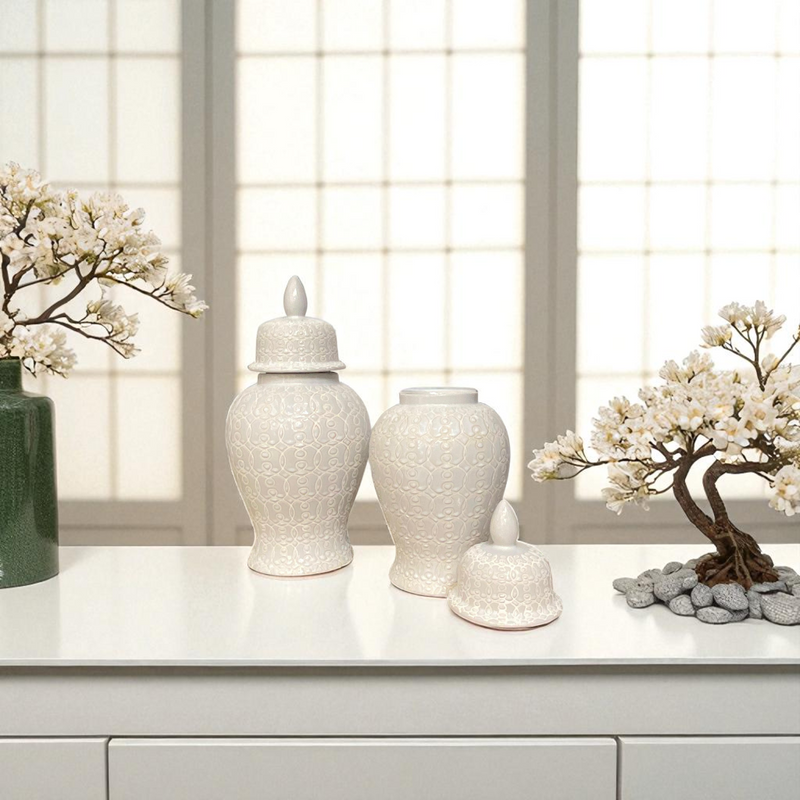 Classic White Modern Ceramic Urns
