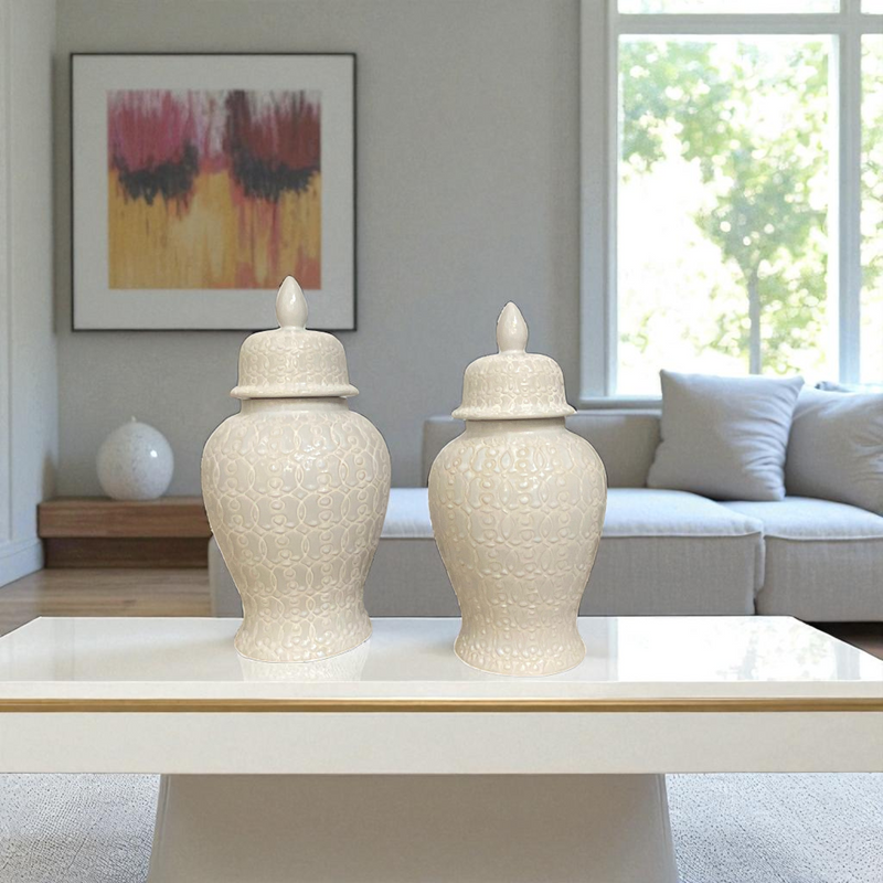 Classic White Modern Ceramic Urns