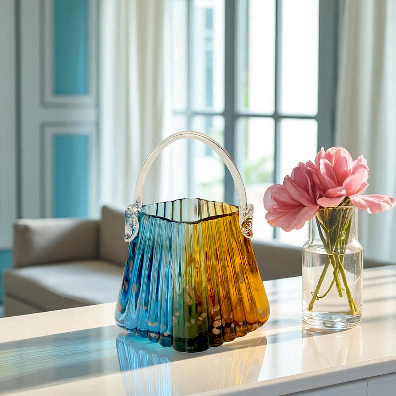 Glass Elegance Handbag-Inspired Decorative Sculptures