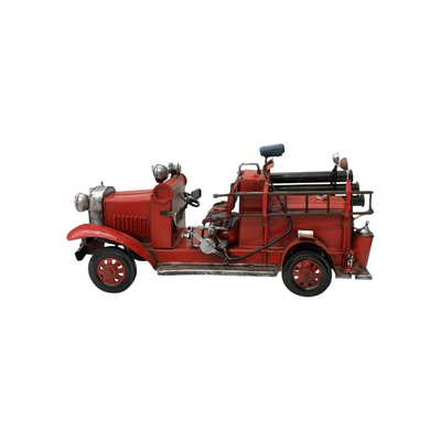 Metallic Vintage Fire Truck Model