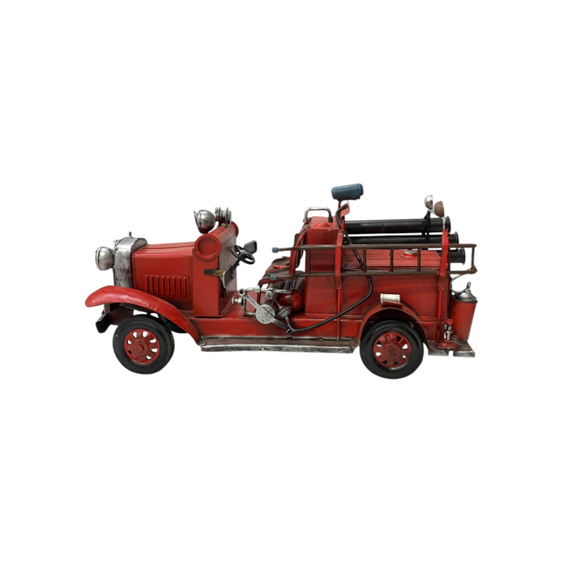 Metallic Vintage Fire Truck Model