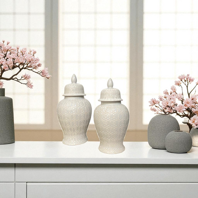 Classic White Modern Ceramic Urns