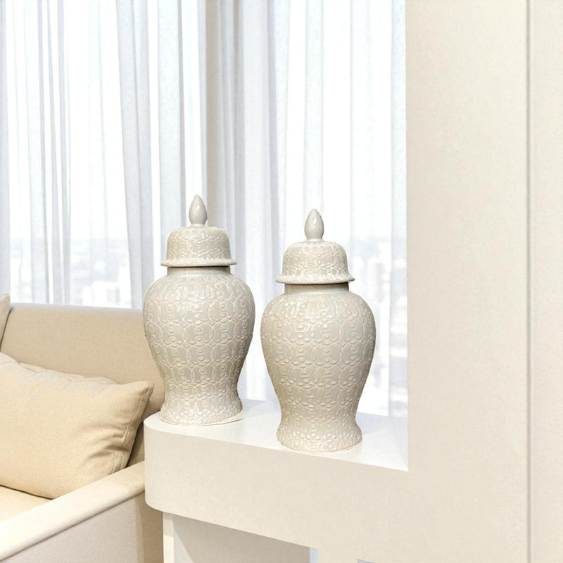 Classic White Modern Ceramic Urns