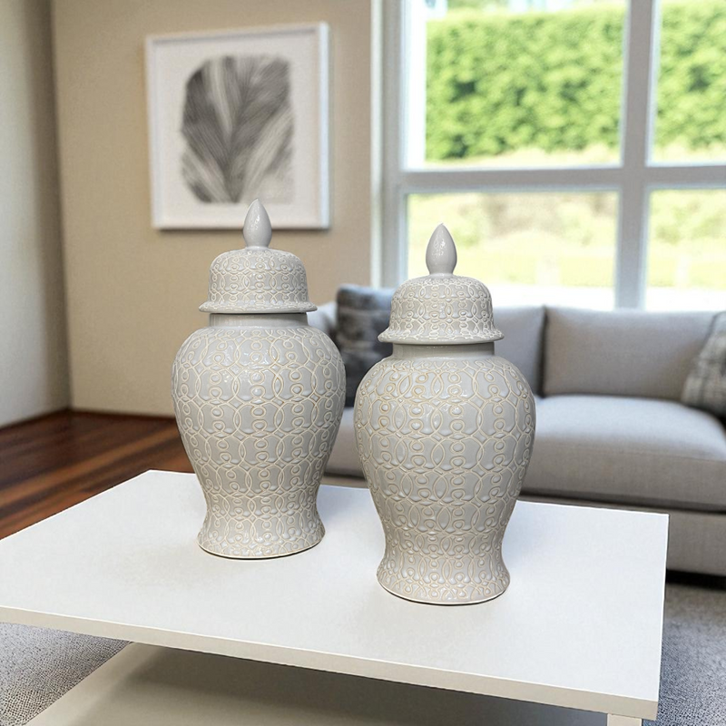 Classic White Modern Ceramic Urns