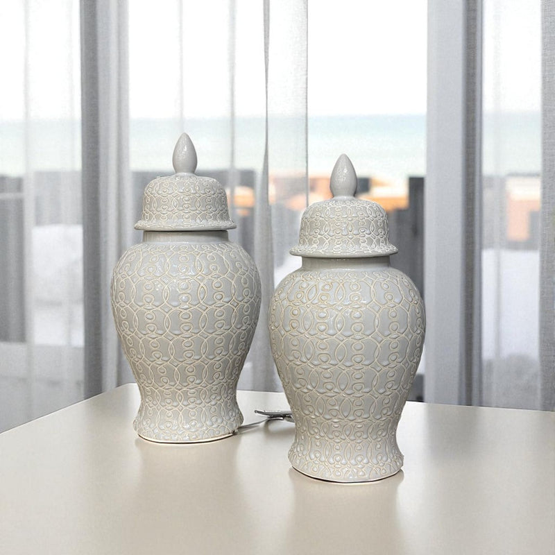 Classic White Modern Ceramic Urns