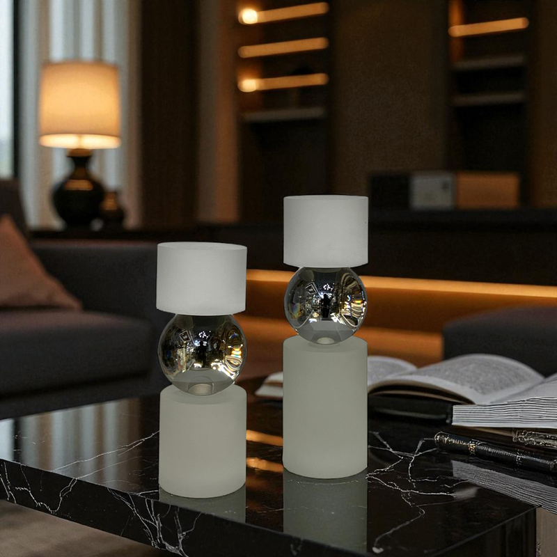 Luna Heavy Crystal Orb Sculptures