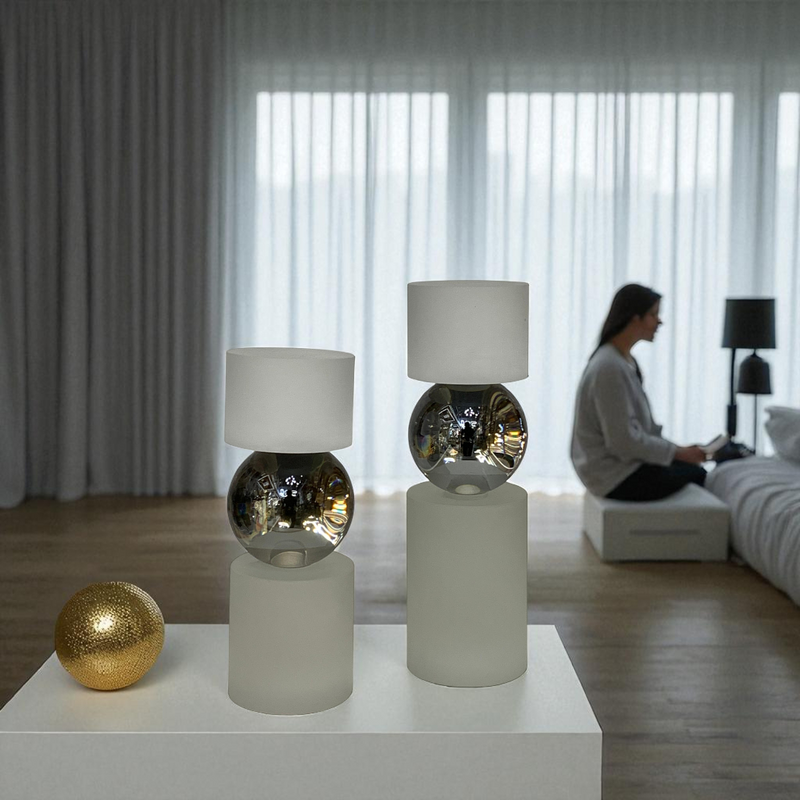 Luna Heavy Crystal Orb Sculptures