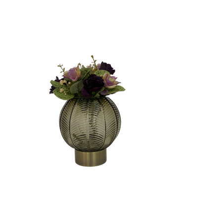 Slate Elegance Grey Glass Vase