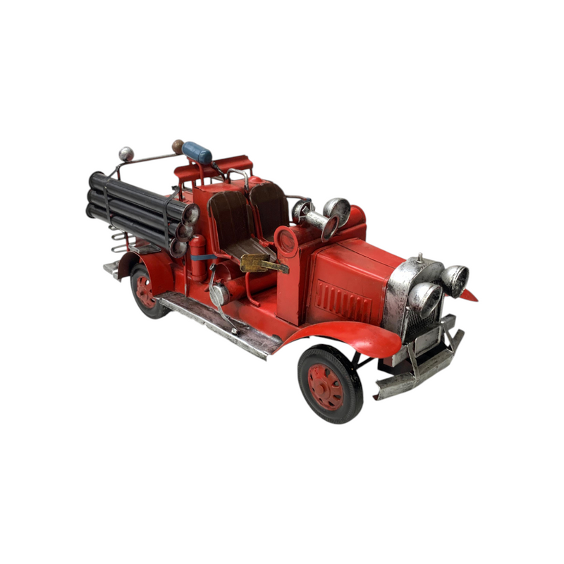 Metallic Vintage Fire Truck Model