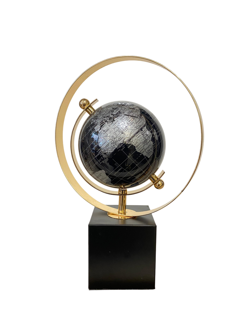 Black & Gold Decorative Metallic Globe