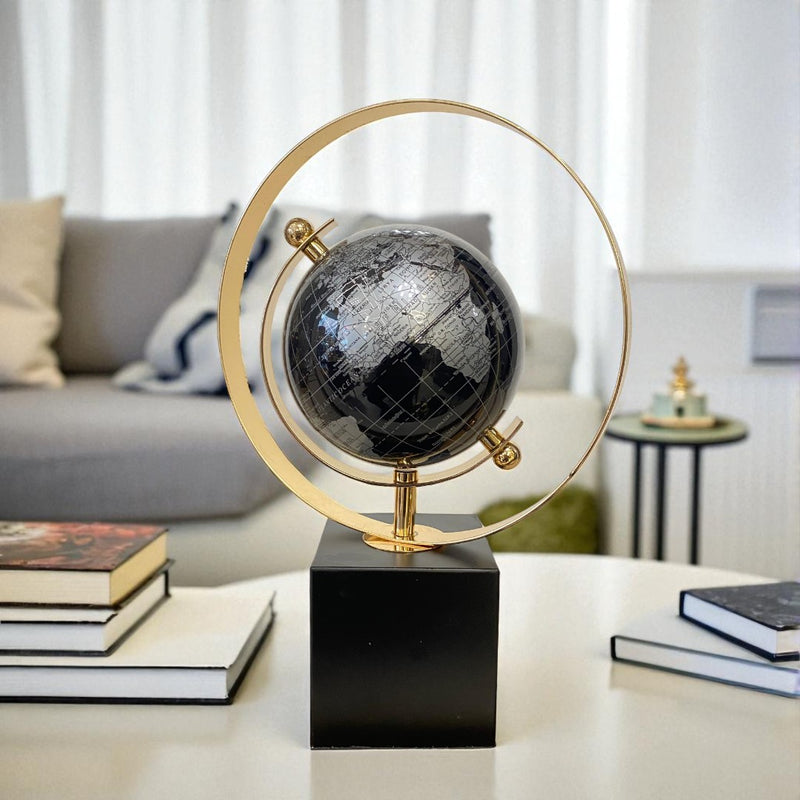 Black & Gold Decorative Metallic Globe