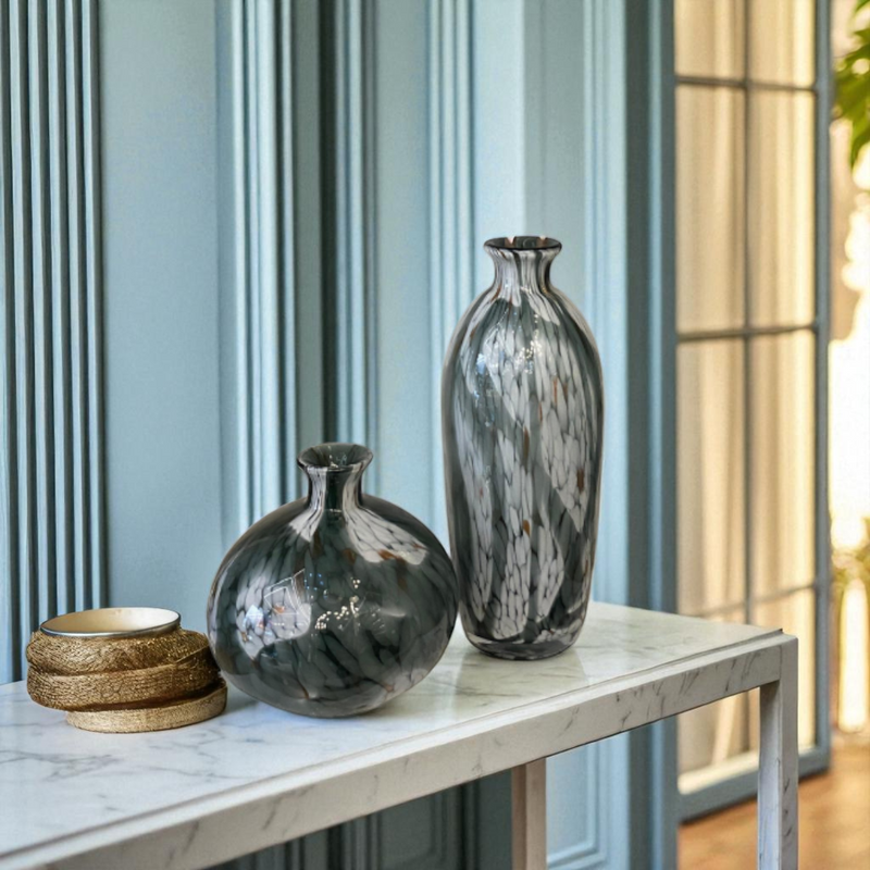 Ocean Veil Heavy Glass Vases