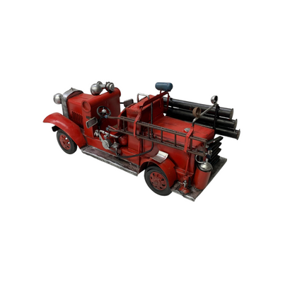 Metallic Vintage Fire Truck Model