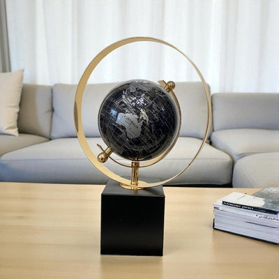 Black & Gold Decorative Metallic Globe