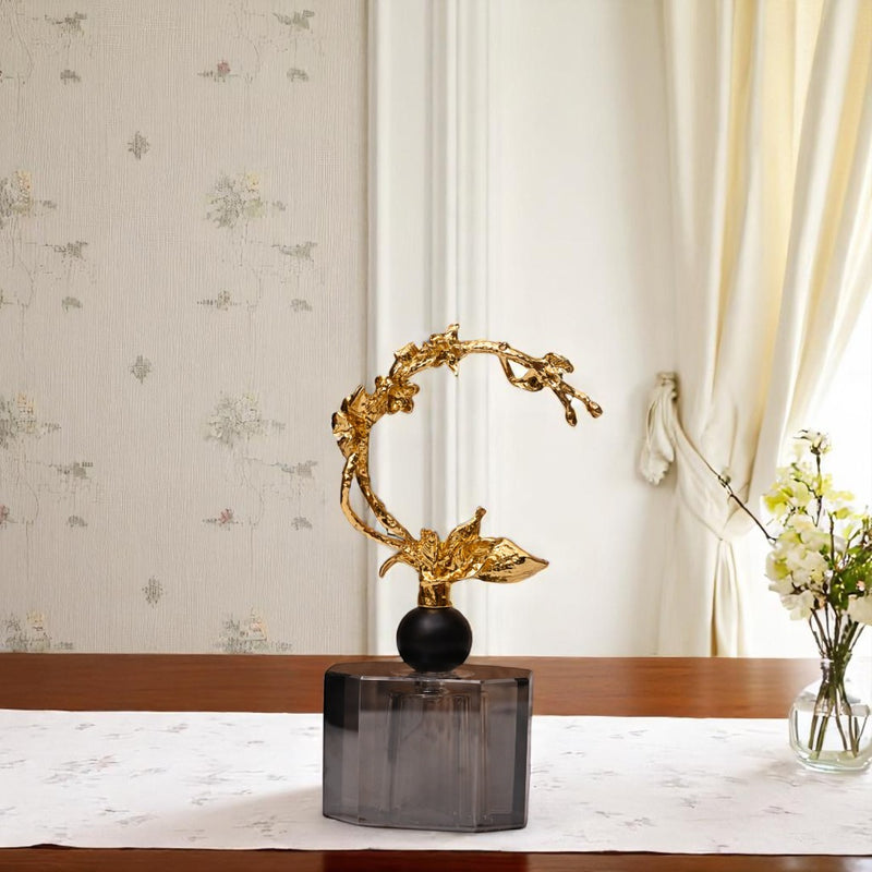 Crystallic Metal Leaf Décor