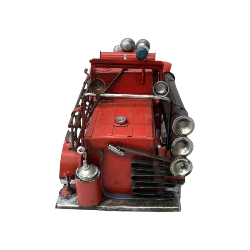 Metallic Vintage Fire Truck Model