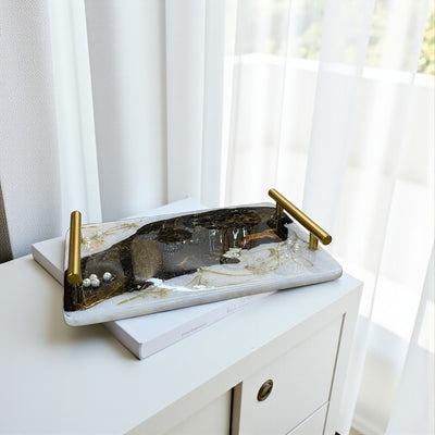 Rectangular Resin-Art Decorative Tray