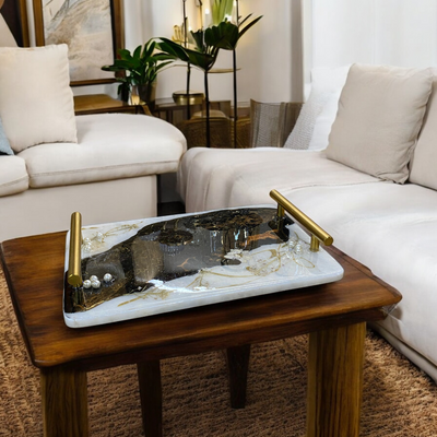 Rectangular Resin-Art Decorative Tray