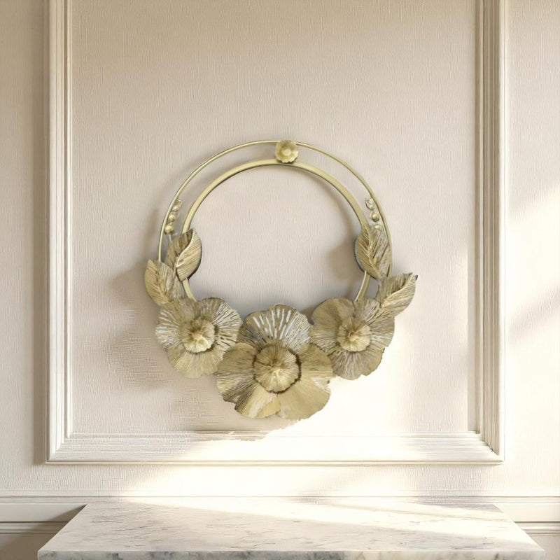 Floral Radiance Metal Wall Motive