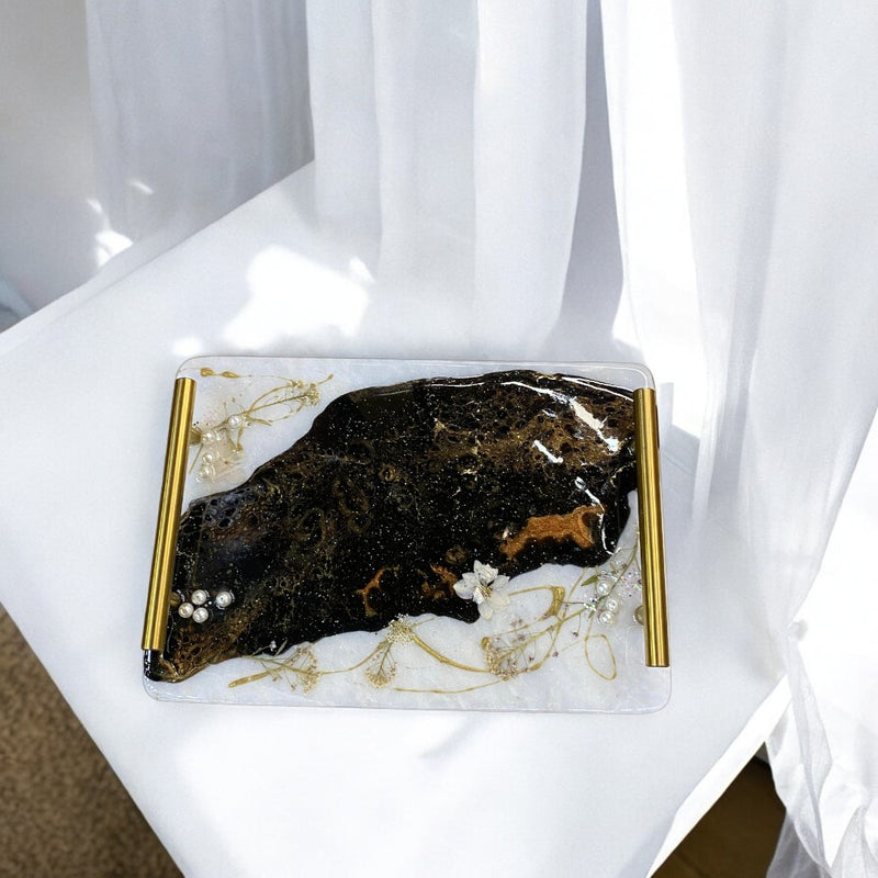 Rectangular Resin-Art Decorative Tray