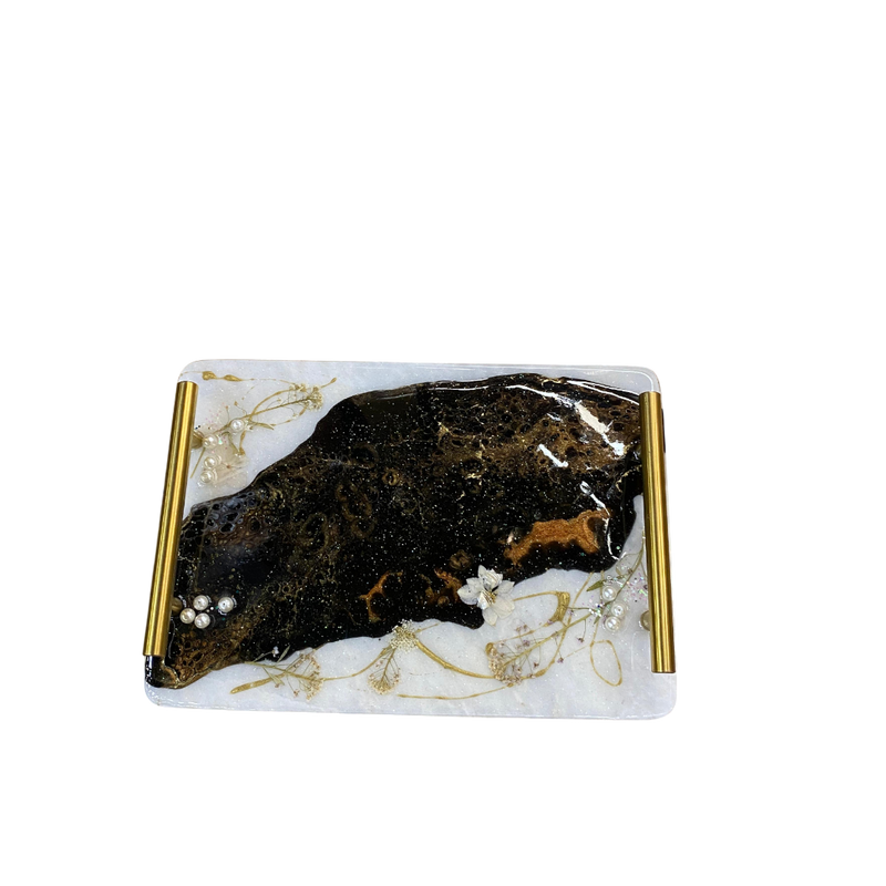 Rectangular Resin-Art Decorative Tray