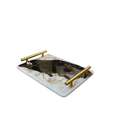 Rectangular Resin-Art Decorative Tray