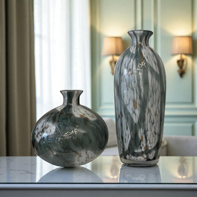 Ocean Veil Heavy Glass Vases