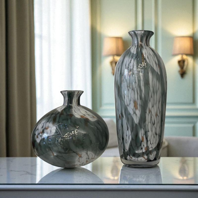 Ocean Veil Heavy Glass Vases