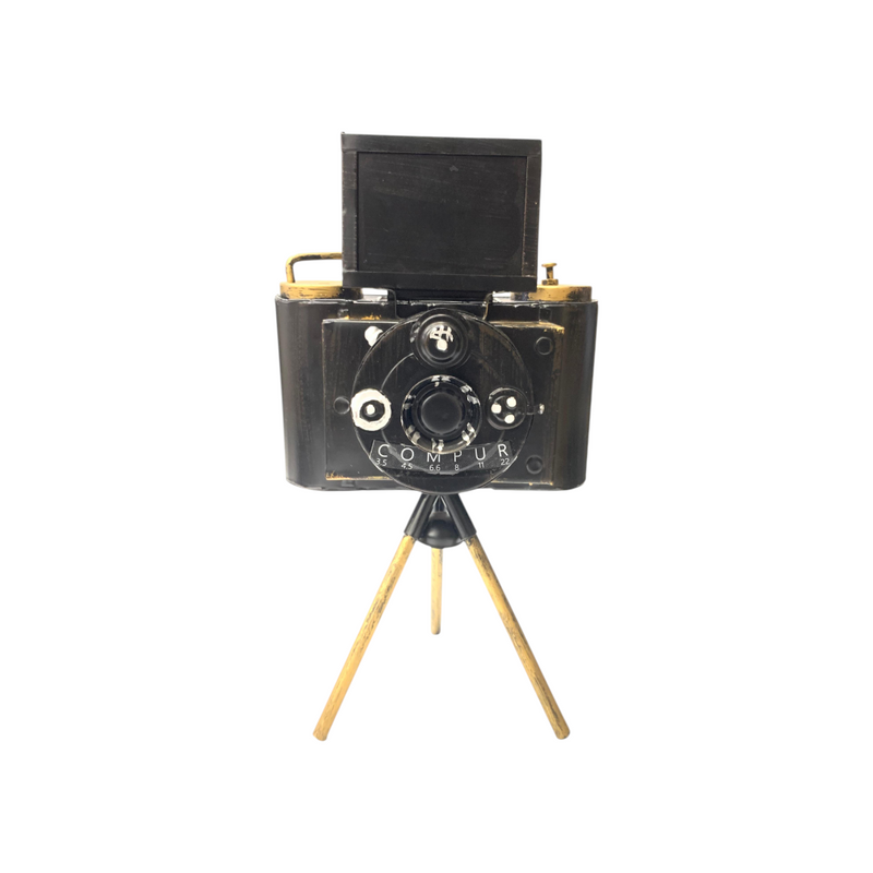Metallic Vintage Camera Model