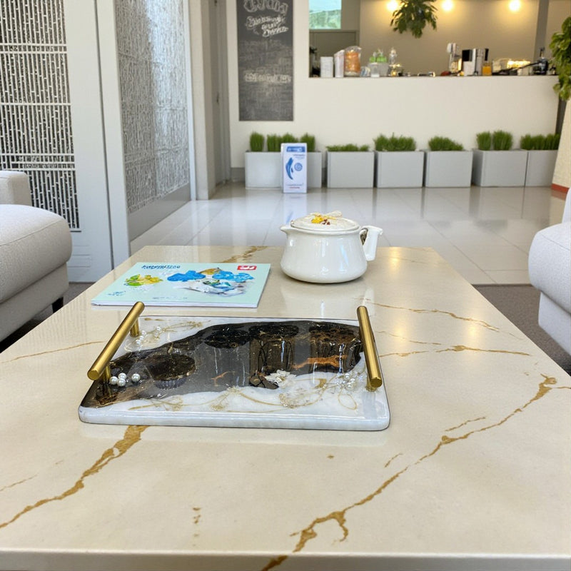 Rectangular Resin-Art Decorative Tray