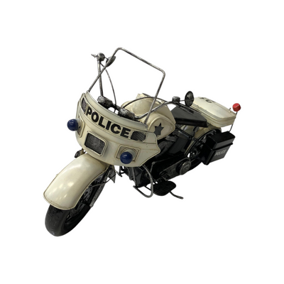 Metallic Classic Police Motorcycle Model
