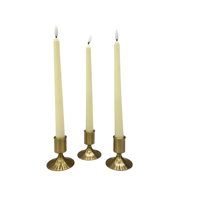 Contempo Brass Gold Candle Stand Set