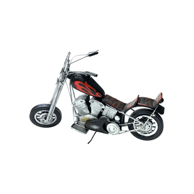 Metallic Classic Chopper Motorcycle Model