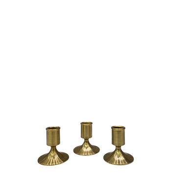 Contempo Brass Gold Candle Stand Set