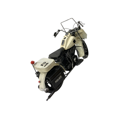 Metallic Classic Police Motorcycle Model