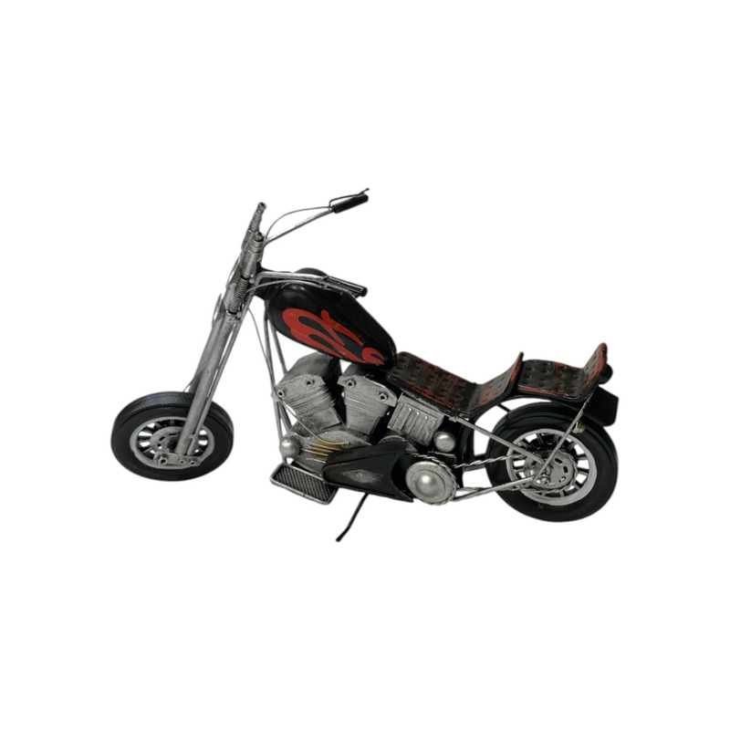 Metallic Classic Chopper Motorcycle Model
