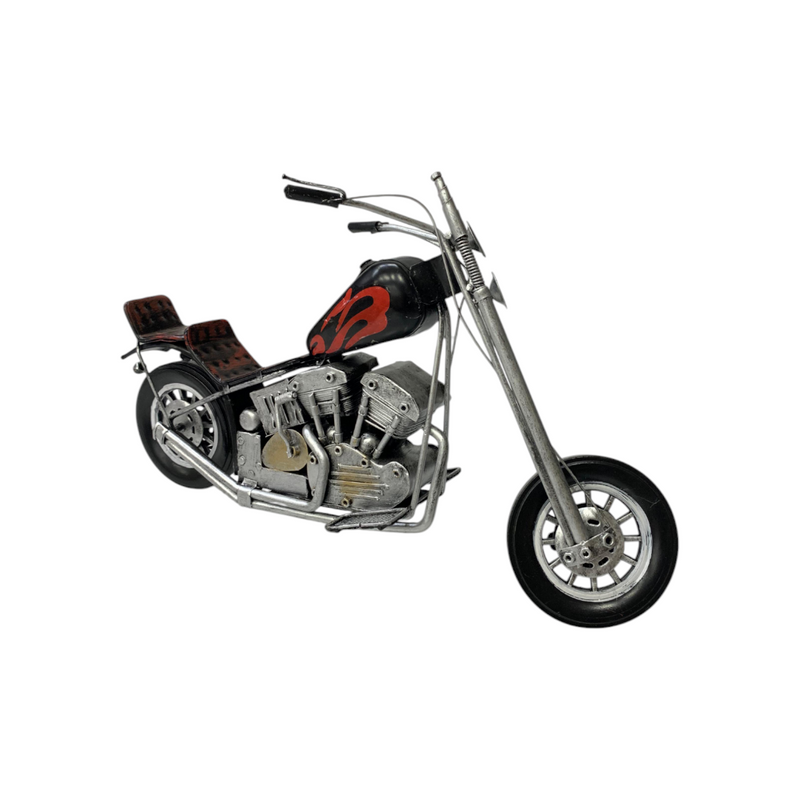 Metallic Classic Chopper Motorcycle Model