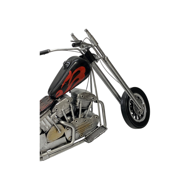 Metallic Classic Chopper Motorcycle Model