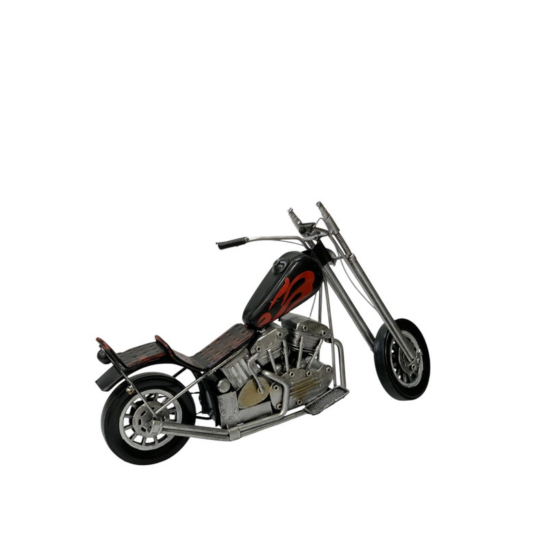 Metallic Classic Chopper Motorcycle Model