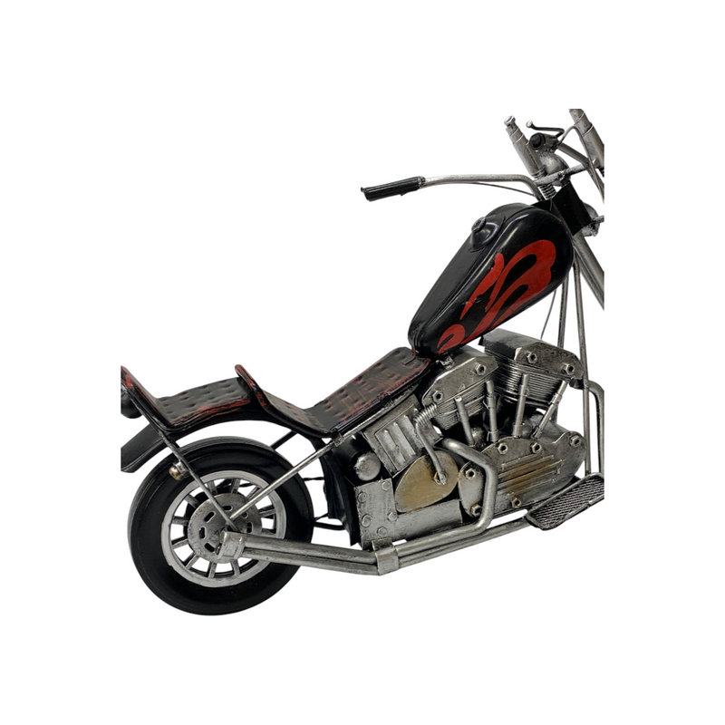 Metallic Classic Chopper Motorcycle Model