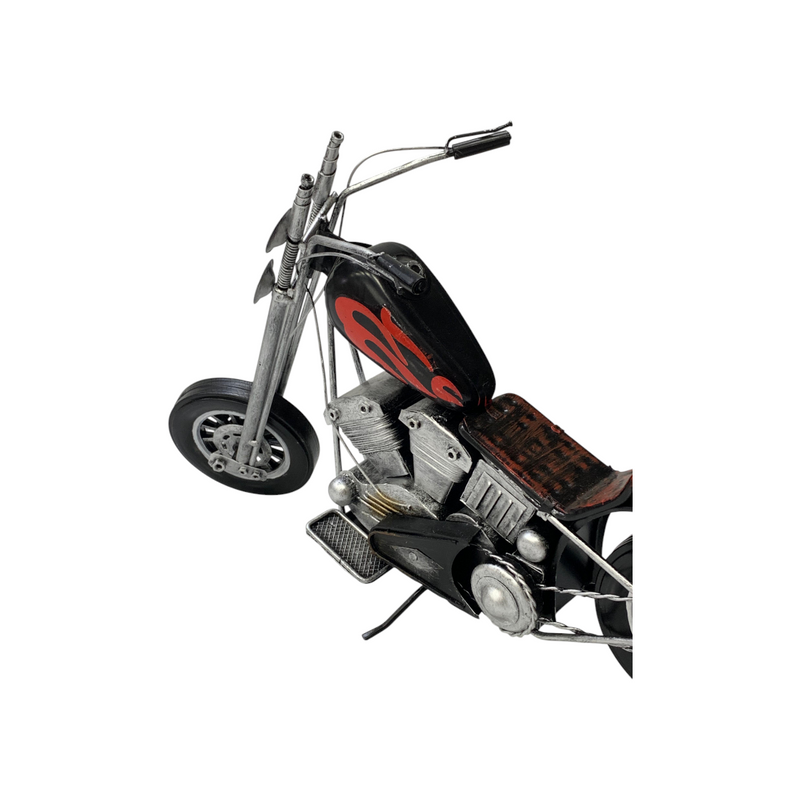 Metallic Classic Chopper Motorcycle Model
