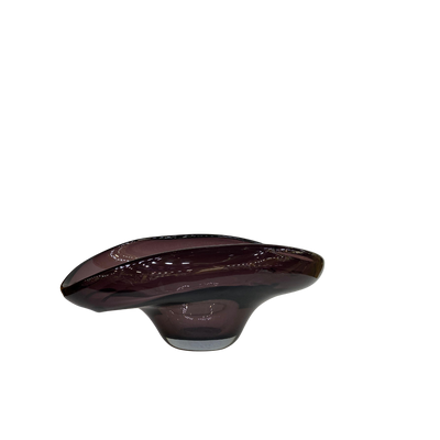 Italian Amethyst Art Glass Centerpiece Bowl