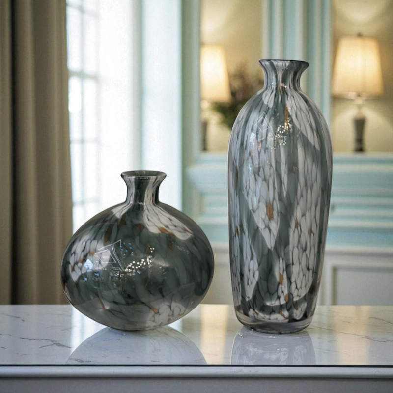 Ocean Veil Heavy Glass Vases