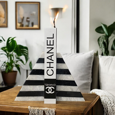 Black & White Checkered Heavy Marble Bookends Pair