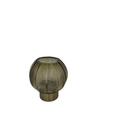 Slate Elegance Grey Glass Vase